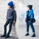 Kids Chelsea Boots 580 enfant Black Leather Blue