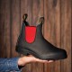 Original Chelsea Boots Adulte 508 Black Leather Red