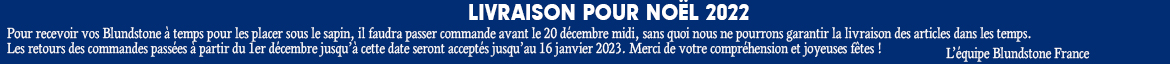 Livraison Blundstone France pour Noël 2022 